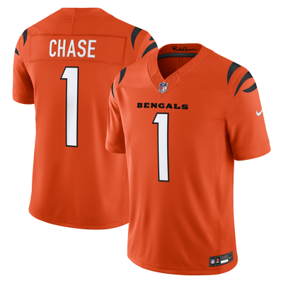 Cincinnati Bengals Ja'Marr Chase Nike Orange Alternate Vapor F.U.S.E. Stitched Limited Jersey
