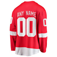 Detroit Red Wings Fanatics Red Home Breakaway Custom Jersey