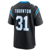 Carolina Panthers Corey Thornton Nike Black Team Game Jersey