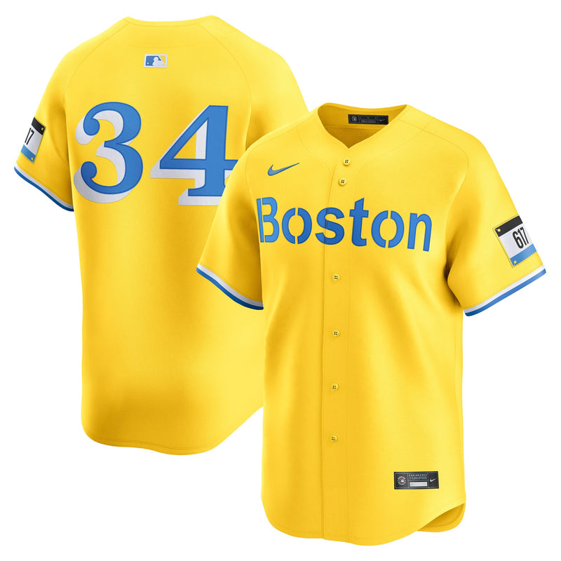 Boston Red Sox David Ortiz Nike Yellow Alternate 3 Limited Player Jersey