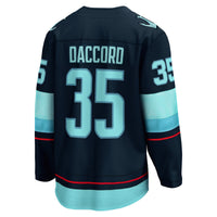 Seattle Kraken Joey Daccord Fanatics Deep Sea Blue Home Breakaway Player Jersey