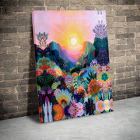Vibrant Sunset Mountain Printable Wall Art | Digital Download | Vertical Printable Home Decor