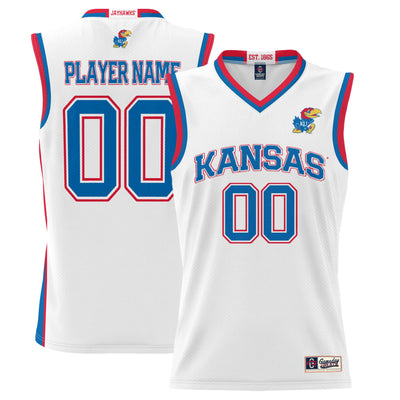 Kansas Jayhawks GameDay Greats Lightweight NIL Pick-A-Player Basketball Jersey - White