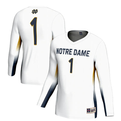 #1 Notre Dame Fighting Irish GameDay Greats Lightweight Volleyball Jersey - White