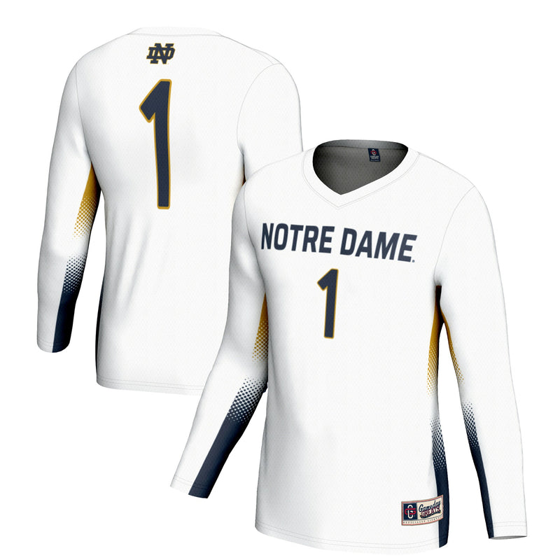 #1 Notre Dame Fighting Irish GameDay Greats Lightweight Volleyball Jersey - White