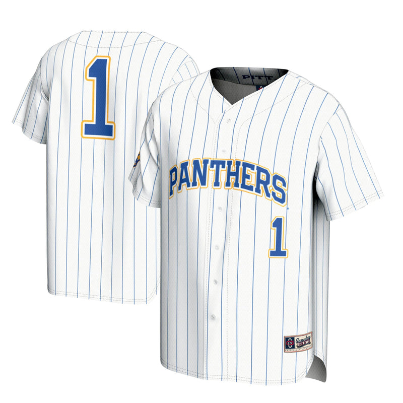 #1 Pitt Panthers GameDay Greats Lightweight Baseball Jersey - White