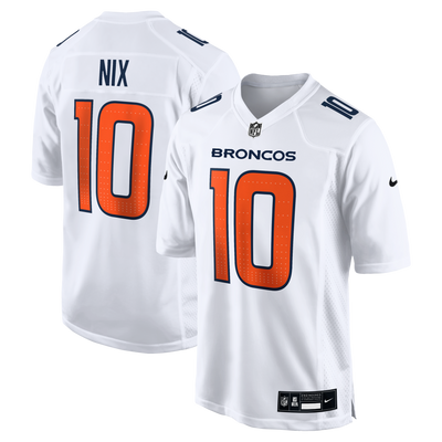 Denver Broncos Bo Nix Nike White Tundra Fashion Game Jersey
