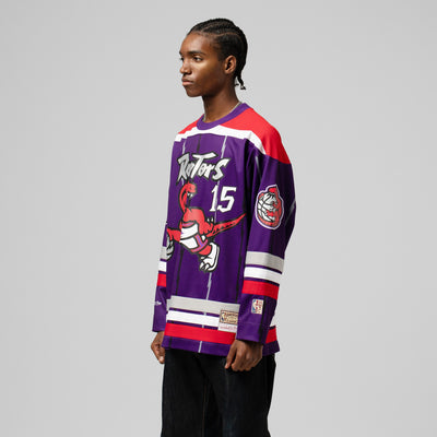 Mitchell & Ness Vince Carter Purple Toronto Raptors Maxxed Out Fashion Hockey Jersey
