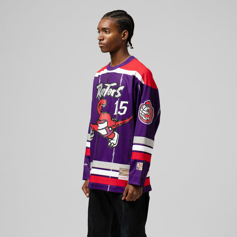 Mitchell & Ness Vince Carter Purple Toronto Raptors Maxxed Out Fashion Hockey Jersey