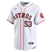 Houston Astros Cristian Javier Nike White Home Limited Player Jersey