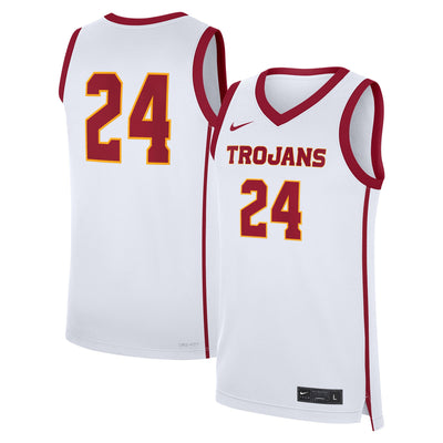 #24 USC Trojans Nike Home Replica Jersey - White