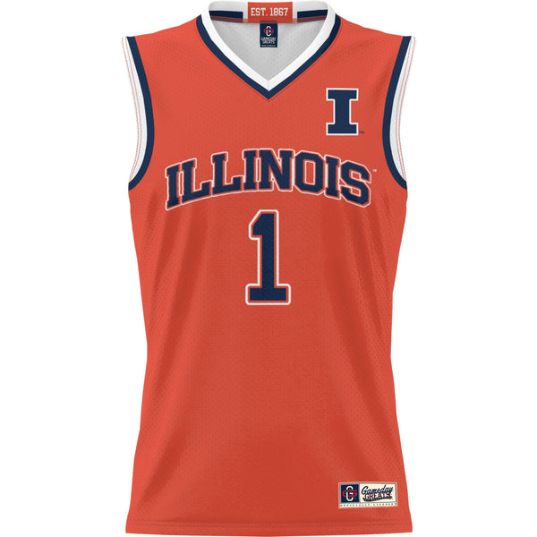 #1 Illinois Fighting Illini GameDay Greats Lightweight Basketball Jersey - Orange