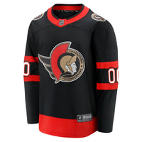Ottawa Senators Fanatics Black Home Custom Breakaway Jersey