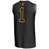#1 Wyoming Cowboys GameDay Greats Lightweight Basketball Jersey - Black