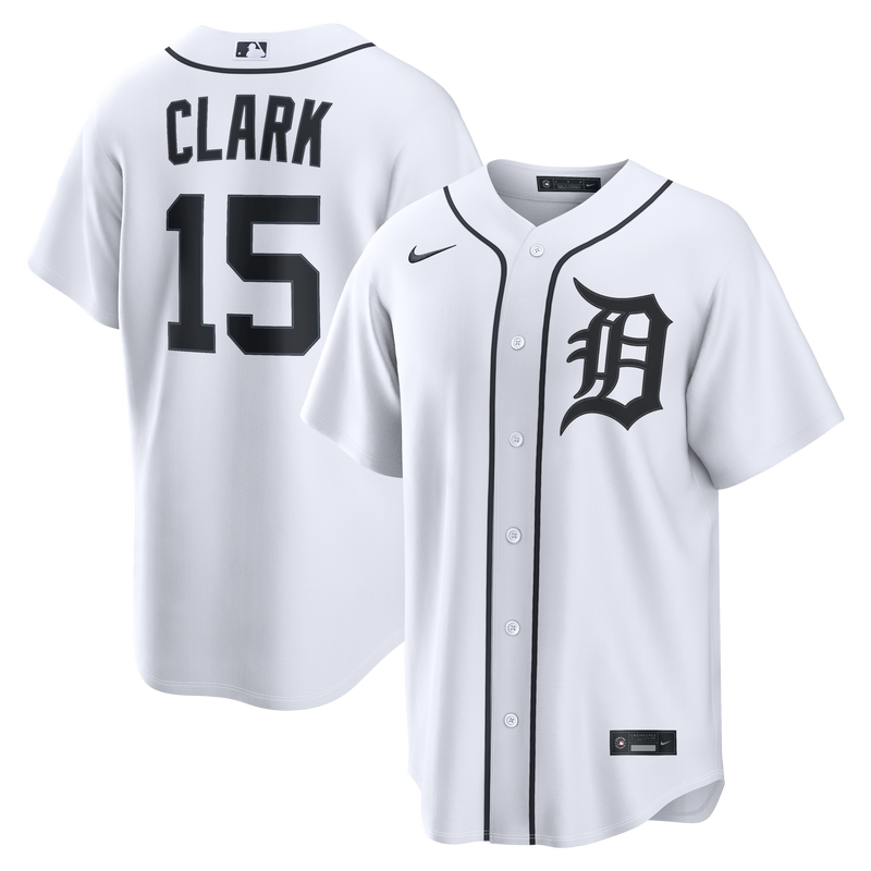 Detroit Tigers Max Clark Nike White Home Replica Jersey