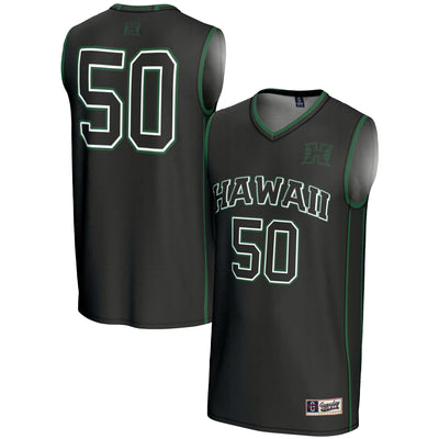 GameDay Greats #50 Black Hawaii Rainbow Warriors Lightweight Basketball Jersey
