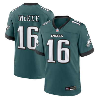 Philadelphia Eagles Tanner McKee Nike Midnight Green Team Game Jersey