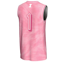 #1 Illinois Fighting Illini GameDay Greats Lightweight Basketball Jersey - Pink