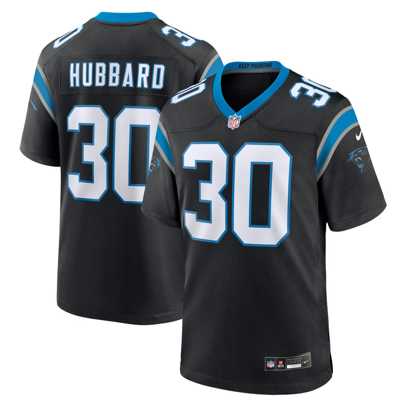 Carolina Panthers Chuba Hubbard Nike Black Team Game Jersey
