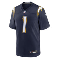 Los Angeles Chargers Quentin Johnston Nike Navy Alternate Super Chargers Game Player Jersey
