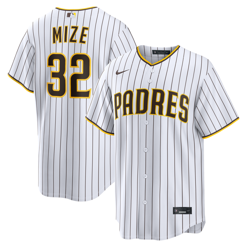 San Diego Padres Casey Mize Nike White Home Replica Jersey