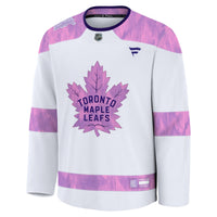 Toronto Maple Leafs Fanatics White Hockey Fights Cancer Survivor Practice Jersey