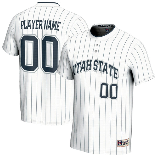 Utah State Aggies GameDay Greats NIL Pick-A-Player Lightweight Softball Fashion Jersey - White