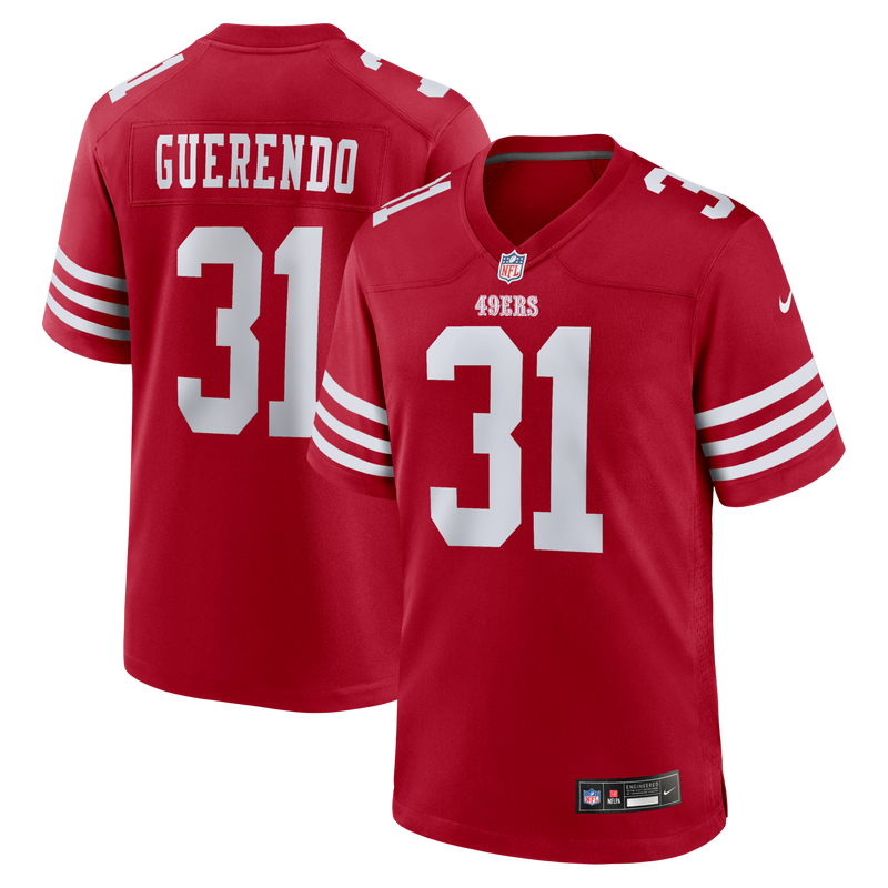 San Francisco 49ers Isaac Guerendo Nike Scarlet Game Jersey