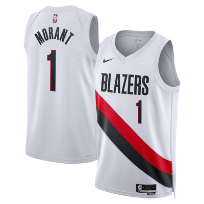 Portland Trail Blazers Nike Replica Association Edition Swingman Jersey - White - Ja Morant