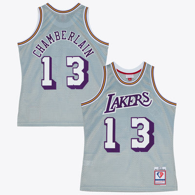 Los Angeles Lakers Mitchell & Ness 1971 75th Swingman Jersey - Silver