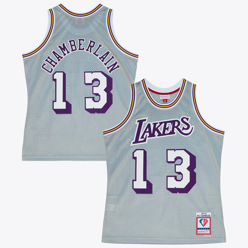 Los Angeles Lakers Mitchell & Ness 1971 75th Swingman Jersey - Silver