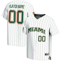Miami Hurricanes GameDay Greats NIL Pick-A-Player Lightweight Baseball Jersey - White