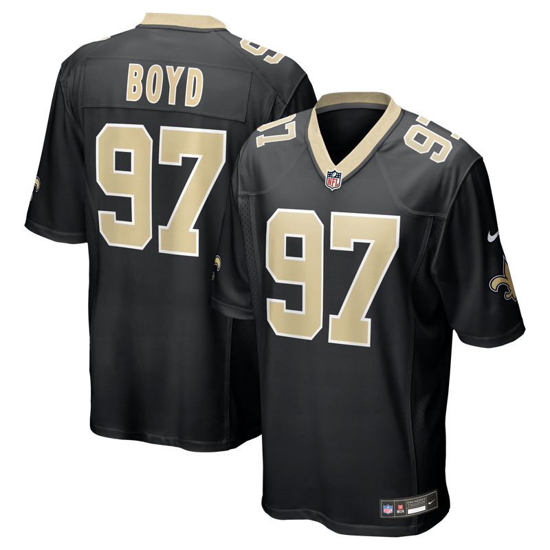 New Orleans Saints Khristian Boyd Nike Black Game Jersey