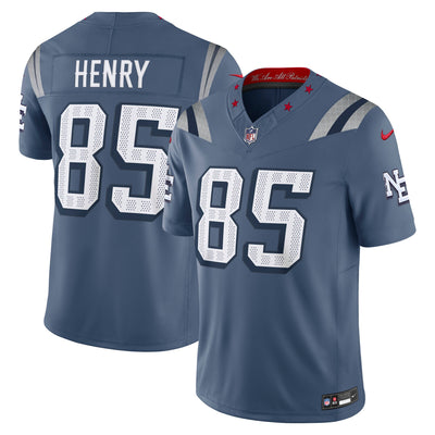 New England Patriots Hunter Henry Nike Storm Blue 2025 Rivalries Collection Stitched Limited Jersey