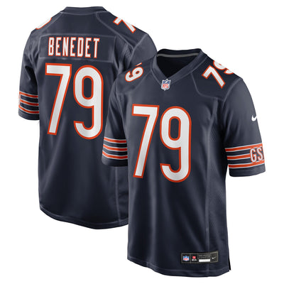Chicago Bears Theo Benedet Nike Navy Team Game Jersey