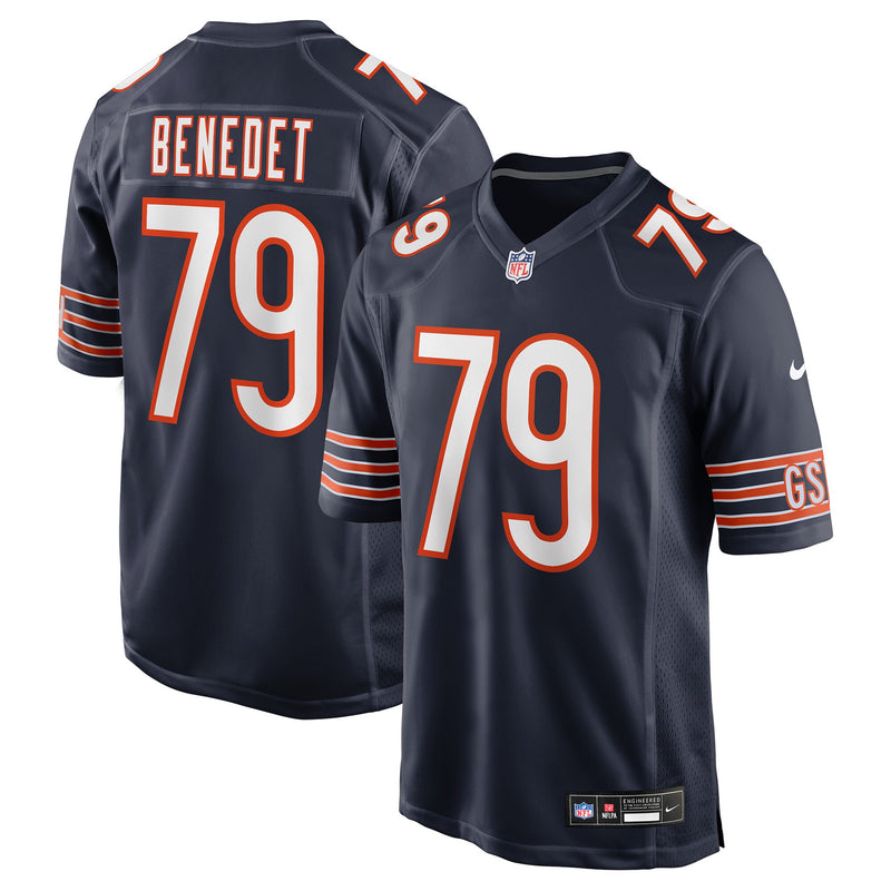 Chicago Bears Theo Benedet Nike Navy Team Game Jersey