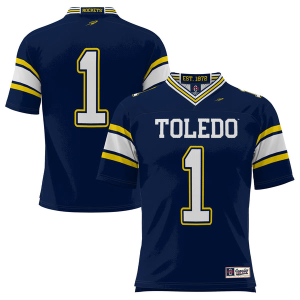 #1 Toledo Rockets GameDay Greats Endzone Football Jersey - Navy