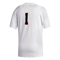 #1 Texas Tech Red Raiders adidas Replica Football Jersey - White