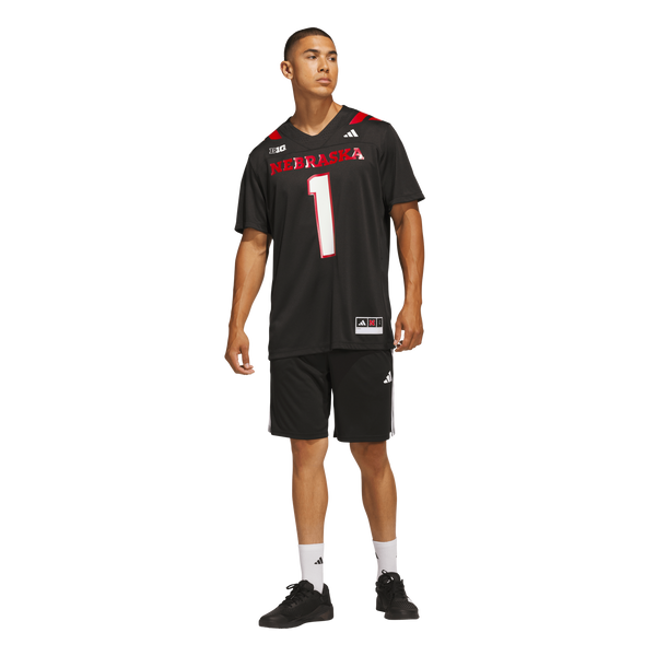 #1 Nebraska Huskers adidas Our Red Burns Brighter Premier Strategy Jersey - Black