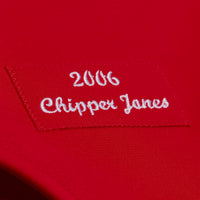 Atlanta Braves Chipper Jones Mitchell & Ness Red 2006 Cooperstown Collection Authentic Jersey