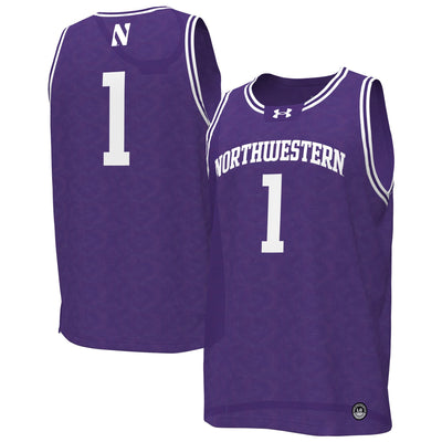 #1 Northwestern Wildcats Under Armour Replica Basketball Jersey - Purple