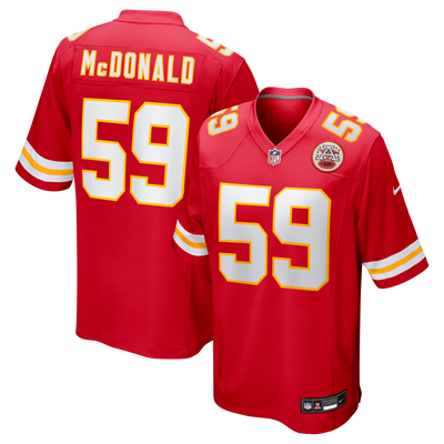 Kansas City Chiefs Cooper McDonald Nike Red Team Game Jersey