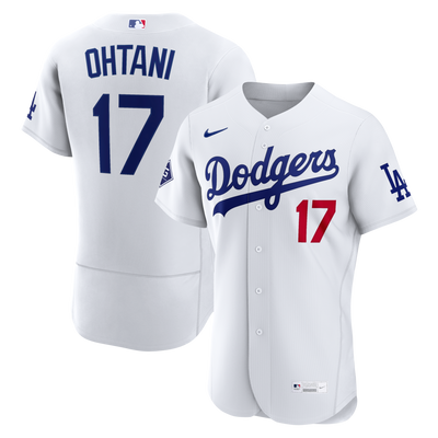 Los Angeles Dodgers Shohei Ohtani Nike White Home Authentic Sponsor Patch Jersey