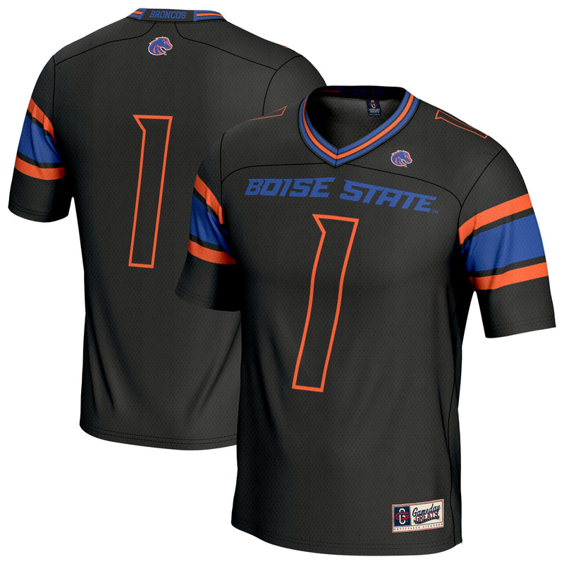 Boise State Broncos GameDay Greats Collegiate Football Lightweight Fashion Jersey - Black