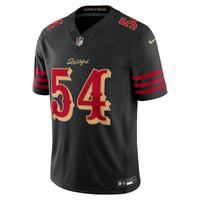 San Francisco 49ers Fred Warner Nike Black 2025 Rivalries Collection Stitched Limited Jersey