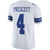 Dallas Cowboys Dak Prescott Nike White Vapor Limited Player Jersey