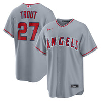 Los Angeles Angels Mike Trout Nike Gray Road Replica Jersey