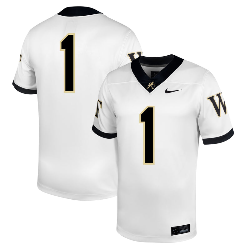#1 Wake Forest Demon Deacons Nike Untouchable Football Jersey – White