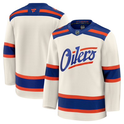 Edmonton Oilers Fanatics Light Beige Alternate Premium Jersey