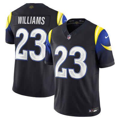 Los Angeles Rams Kyren Williams Nike Midnight Blue 2025 Rivalries Collection Stitched Limited Jersey